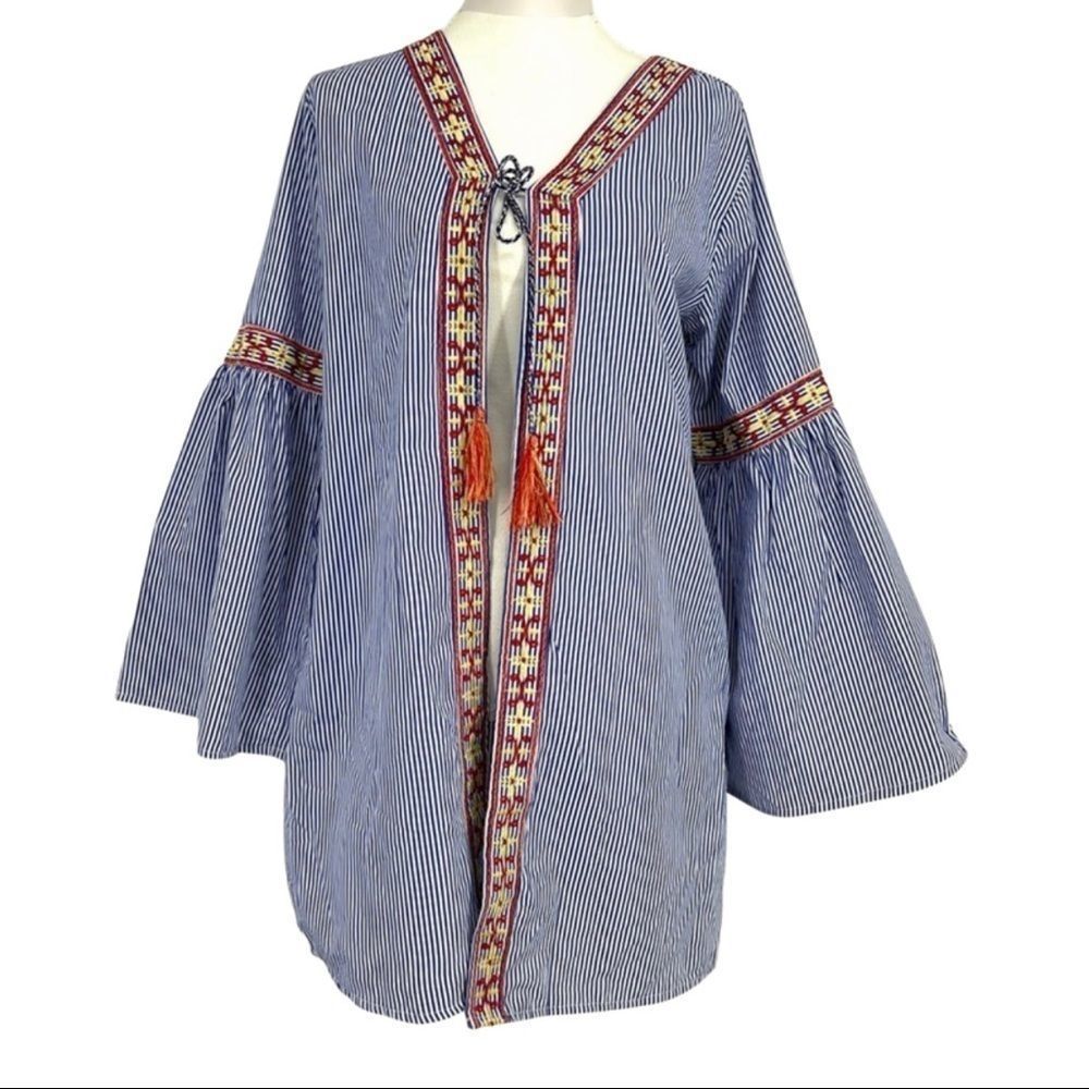 Shoreline Boho Kimono-Style Top